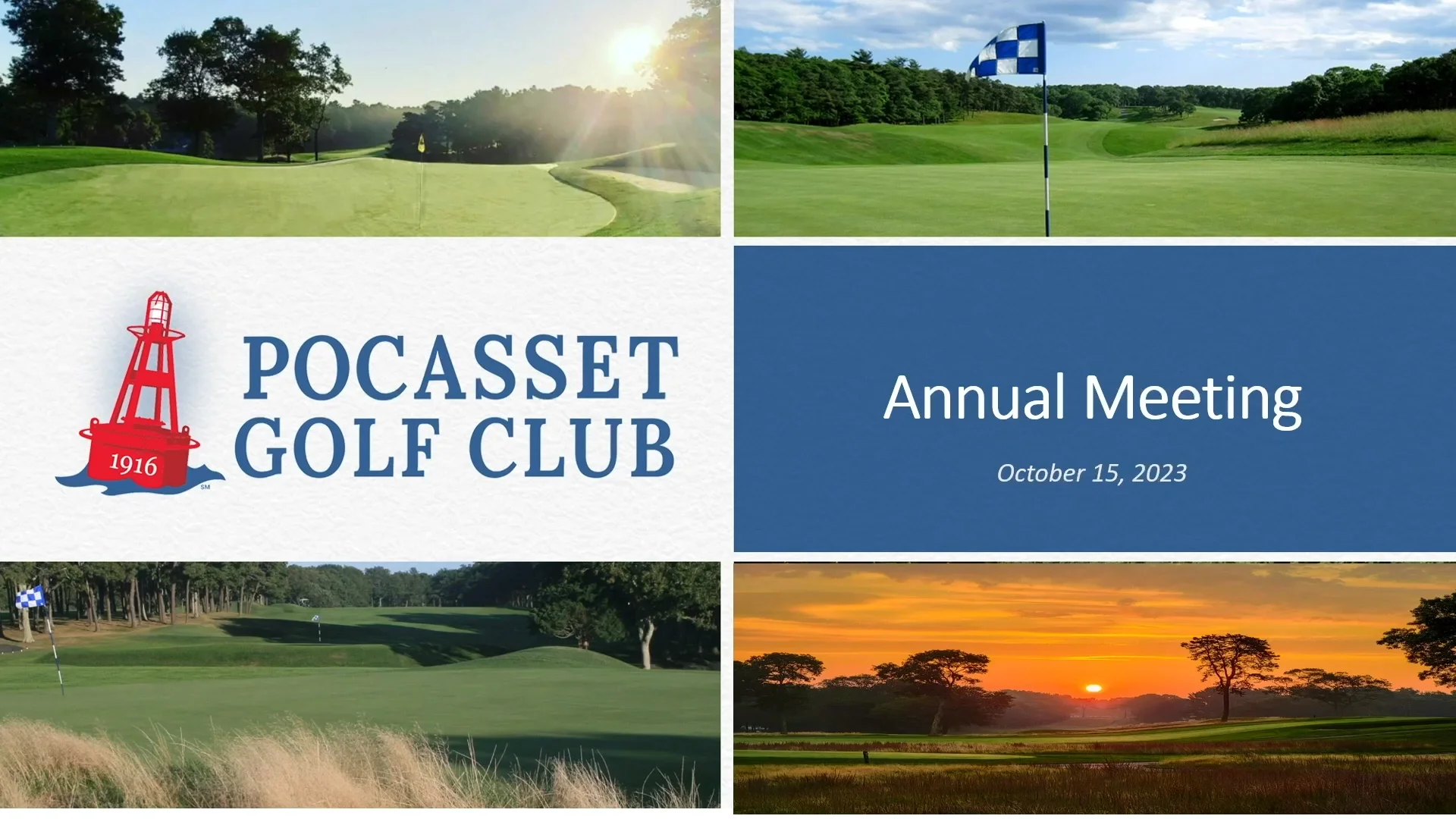 Pocasset Golf Club Annual Meeting 101523 on Vimeo