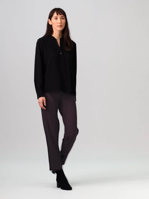 Washable Stretch Crepe Straight Pant | EILEEN FISHER