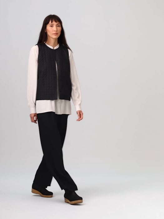 Silk Habutai Quilted Vest