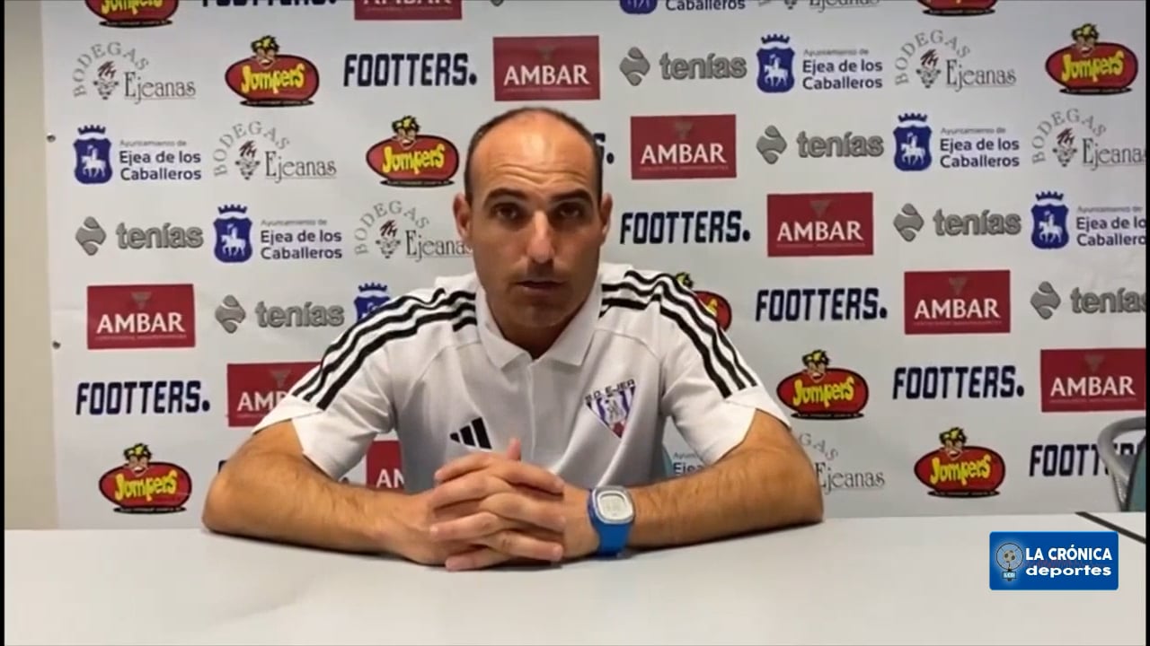 IVÁN MARTÍNEZ (Entrenador Ejea) SD Ejea 1-0 CD Ebro / Jor. 6 - Tercera Rfef / Fuente: Facebook SD Ejea