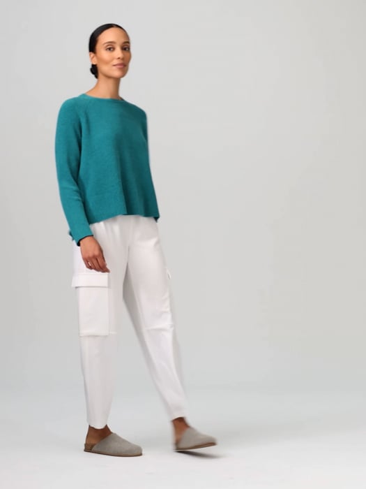 Organic Cotton Chenille Crew Neck Top | EILEEN FISHER