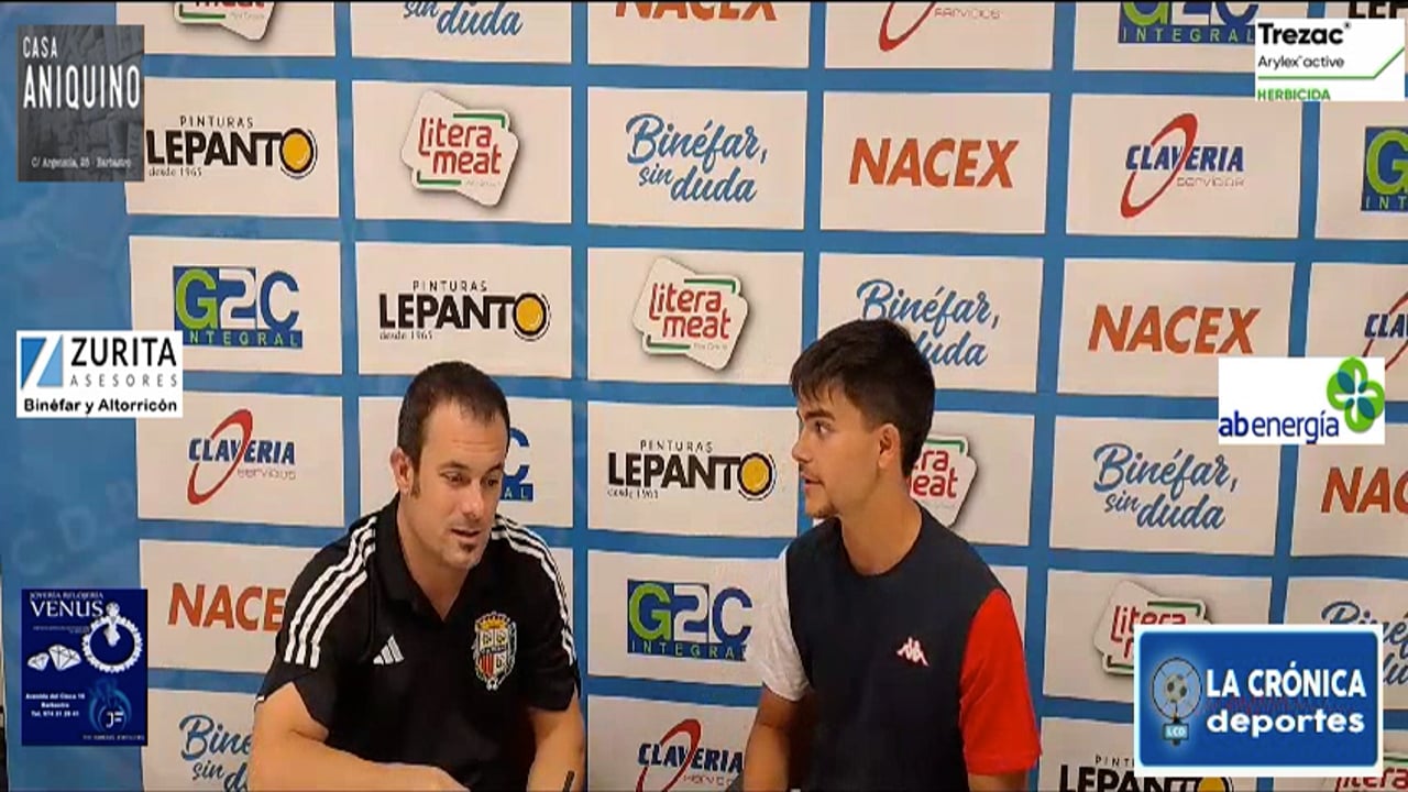 JAVI ROMERO (Entrenador Caspe) CD Binefar 0-0 CD Caspe / Jornada 6- Tercera Rfef