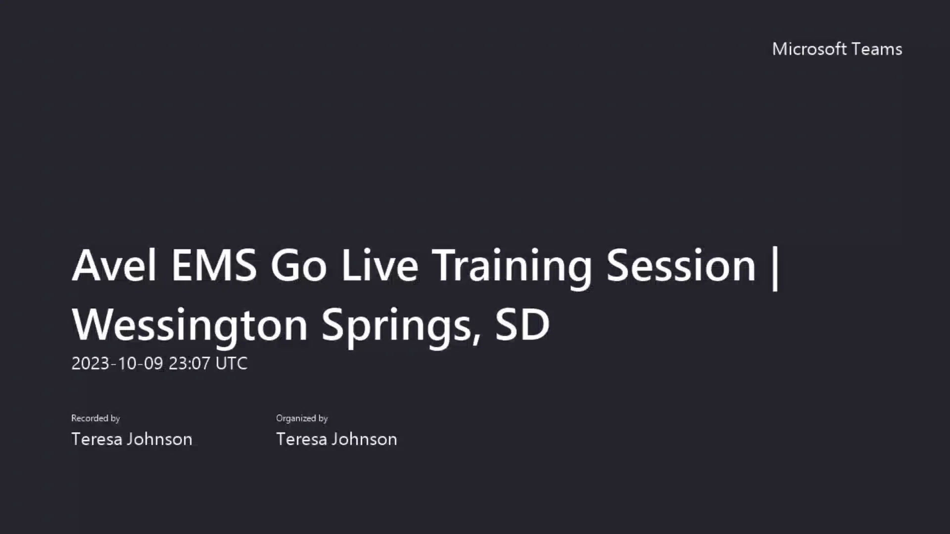 Avel EMS Go Live Training Session _ Wessington Springs, SD20231009_180736Meeting Recording on
