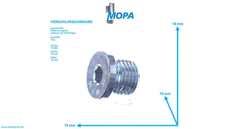 06080490045 - MOPA VERSCHLUSSSCHRAUBE passend für MAN D-engines 