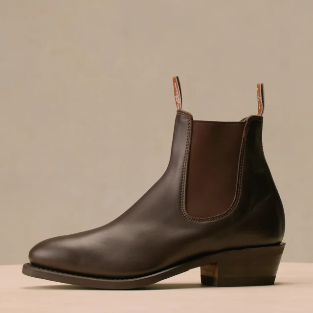 Black Lady Yearling Rubber Sole Boots, R.M.Williams Chelsea Boots
