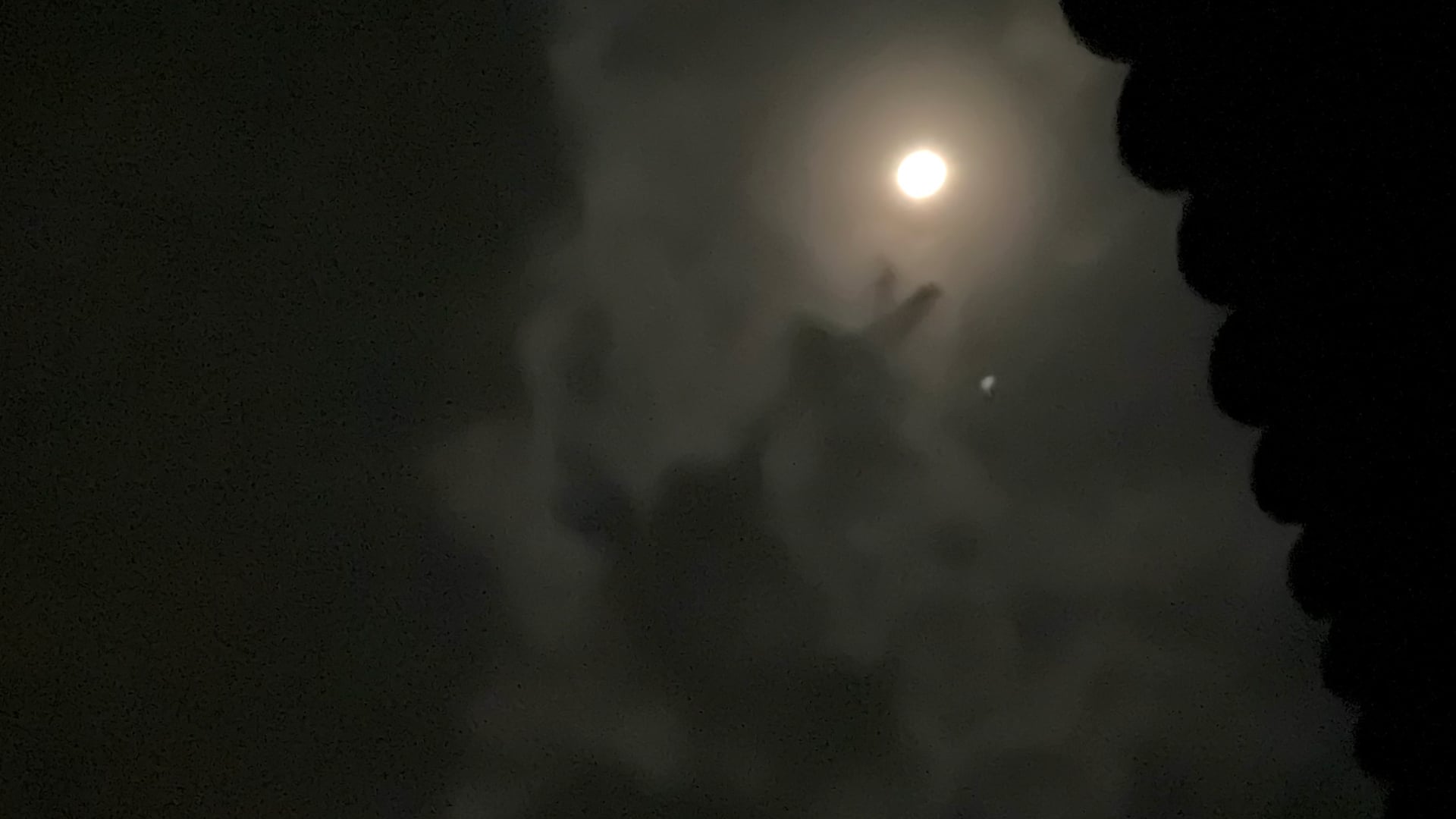 Moon Jupiter and Lightning