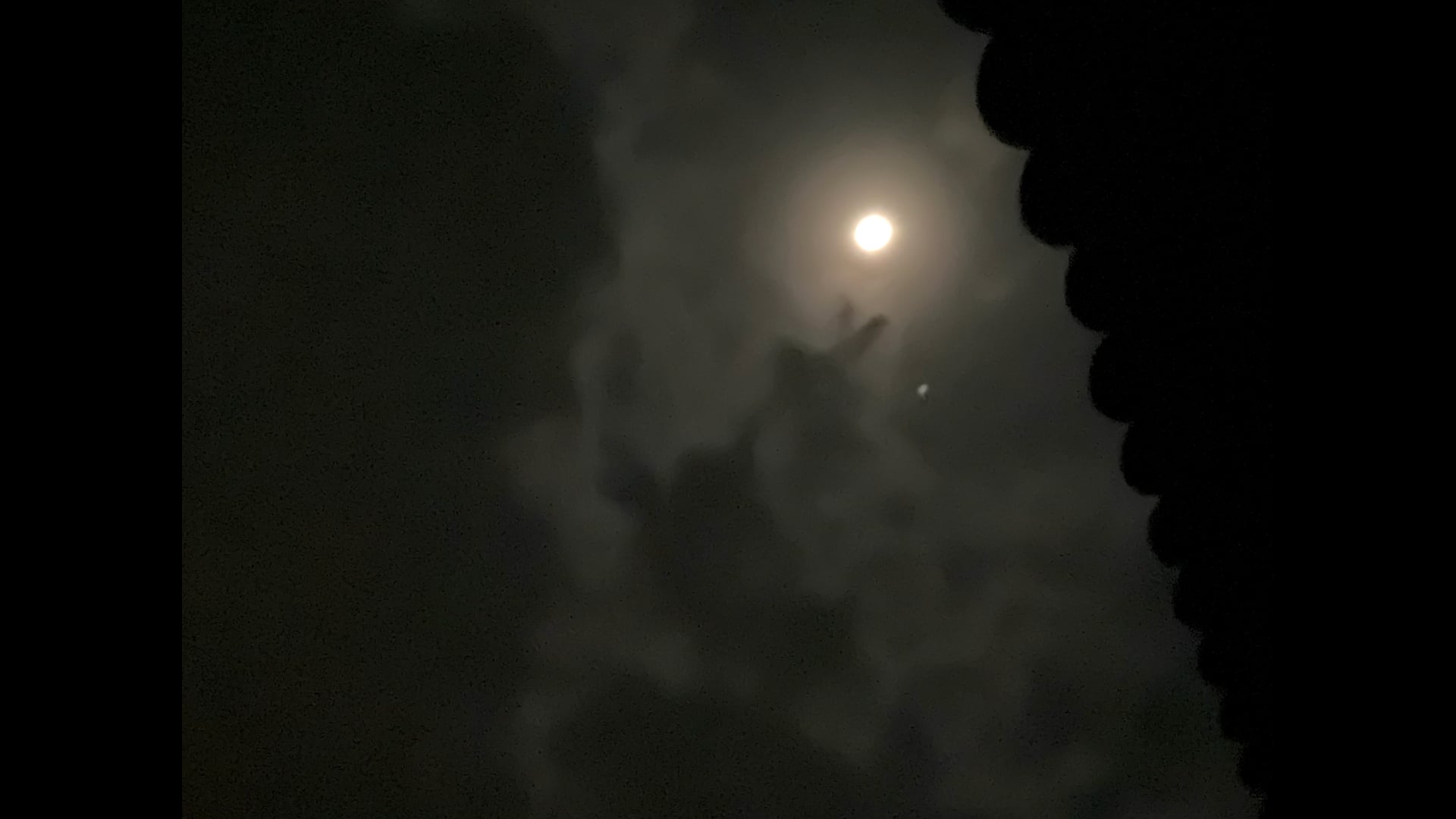 Moon Jupiter and Lightning