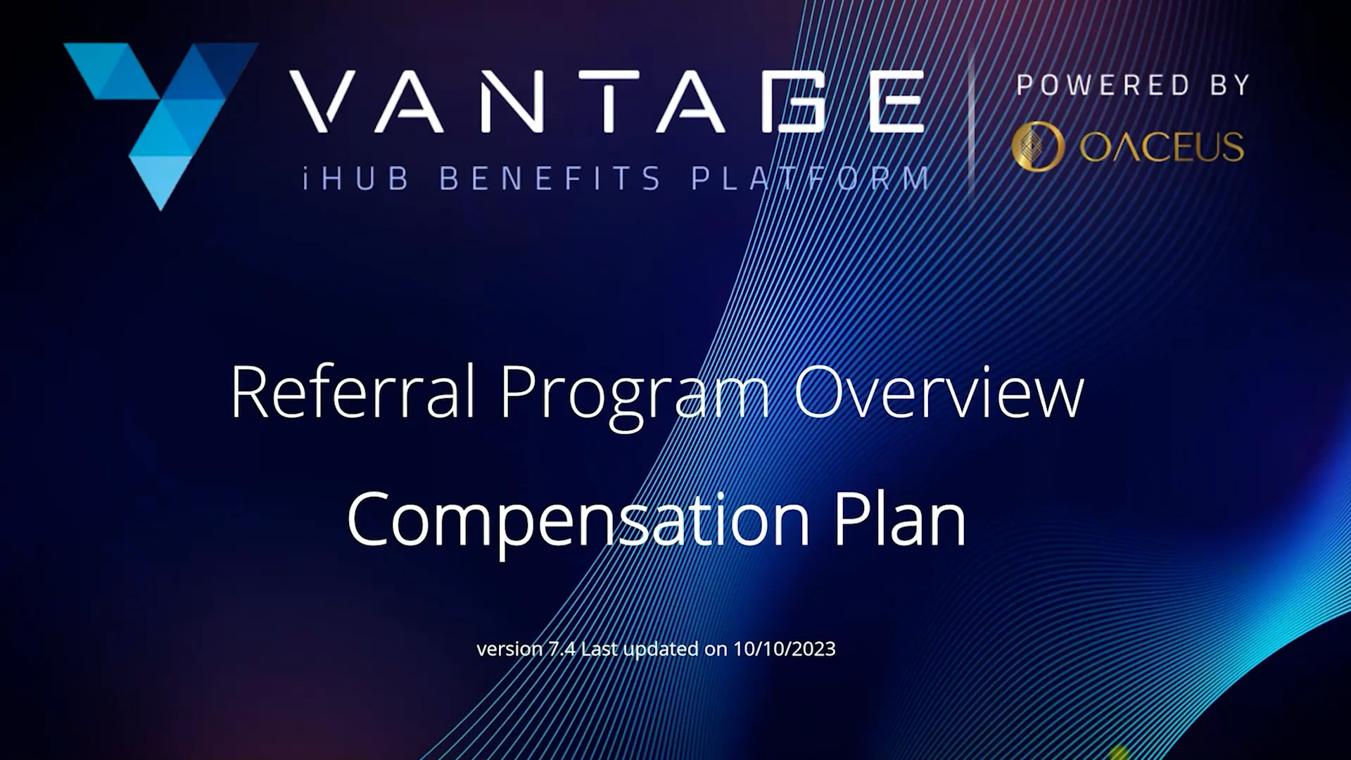 Vantage Compensation Plan on Vimeo