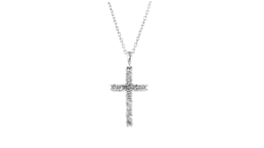 50 ct. t.w. Diamond Cross Pendant Necklace in Sterling Silver