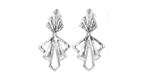 Sterling Silver Textured Geometric Drop Earrings