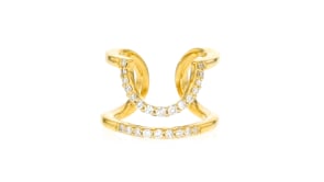 20 ct. t.w. Diamond Nail Ring in 18kt Gold Over Sterling
