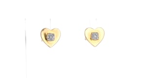 10 ct. t.w. Diamond Cluster Heart Earrings in 14kt Yellow Gold