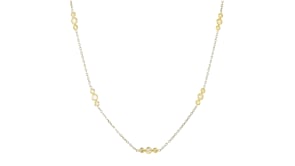 1.00 ct. t.w. Diamond Trio Station Necklace in 14kt Yellow Gold