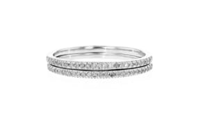 20 ct. t.w. Diamond Jewelry Set Two Stackable Rings in Sterling Silver