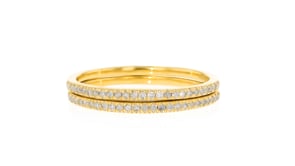 20 ct. t.w. Diamond Jewelry Set Two Stackable Rings in 18kt Gold Over Sterling