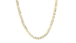 Mens 3.6mm 14kt Yellow Gold Cuban-Link Necklace