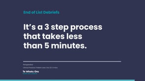End of List Debrief