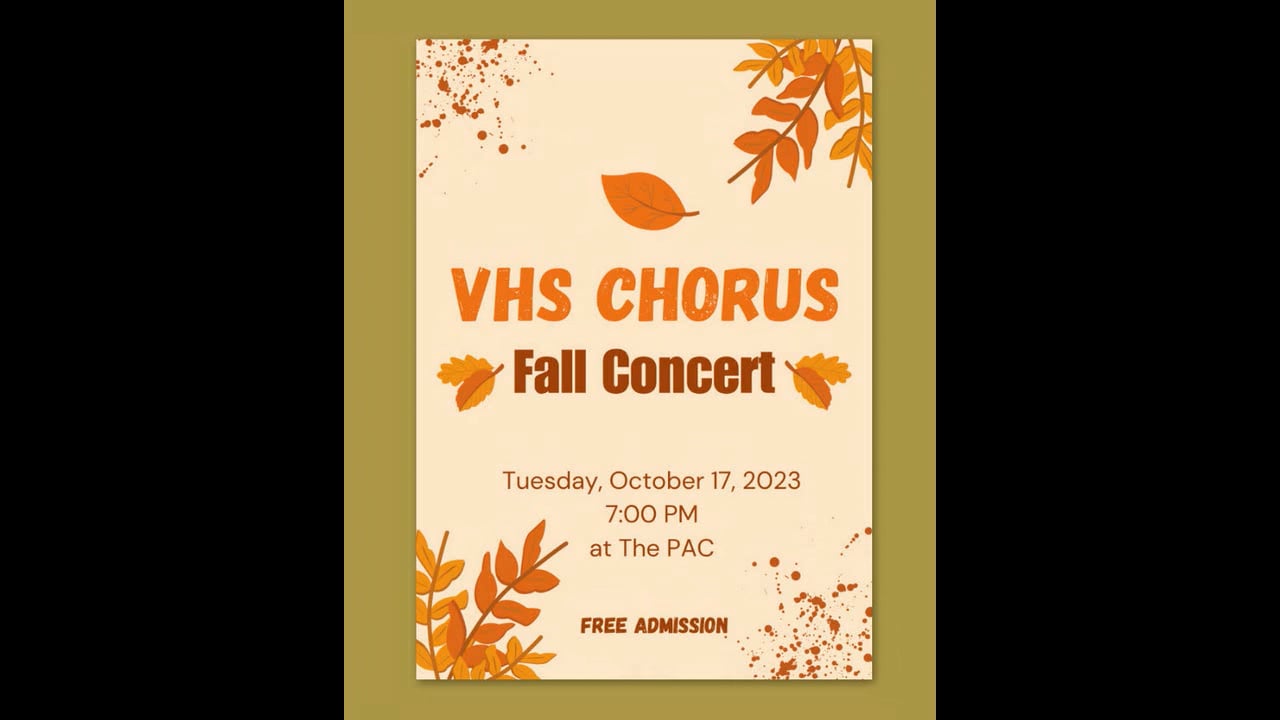 VHS Performing Arts Center - Valdosta High Chorus Fall Concert on Vimeo