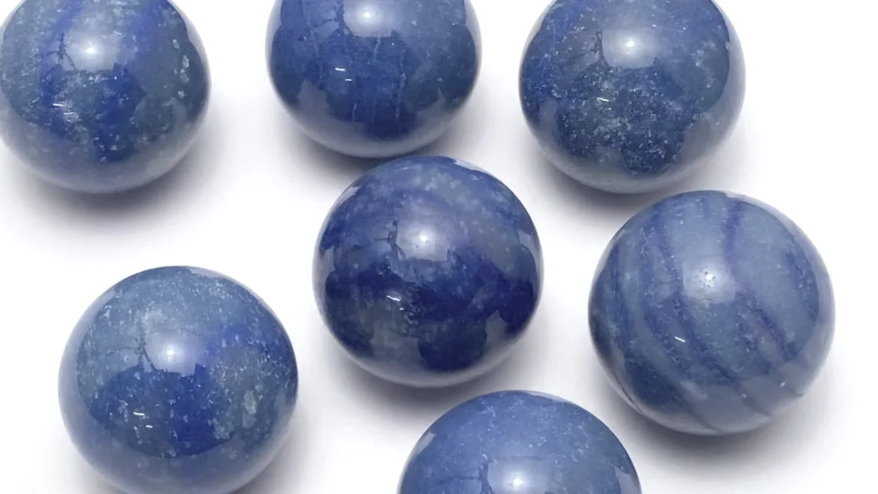 ブラジル産ブルークォーツ スフィア・ラウンド30mm 1個｜天然石ビーズ