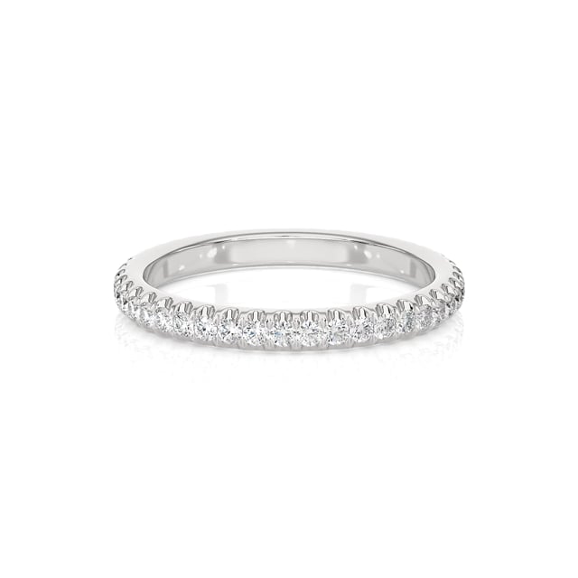 0.55 carat eternity ring (full set) in white gold with round lab grown diamonds