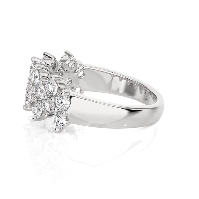 1.20 Karat Labordiamant Memoire Ring aus Weißgold