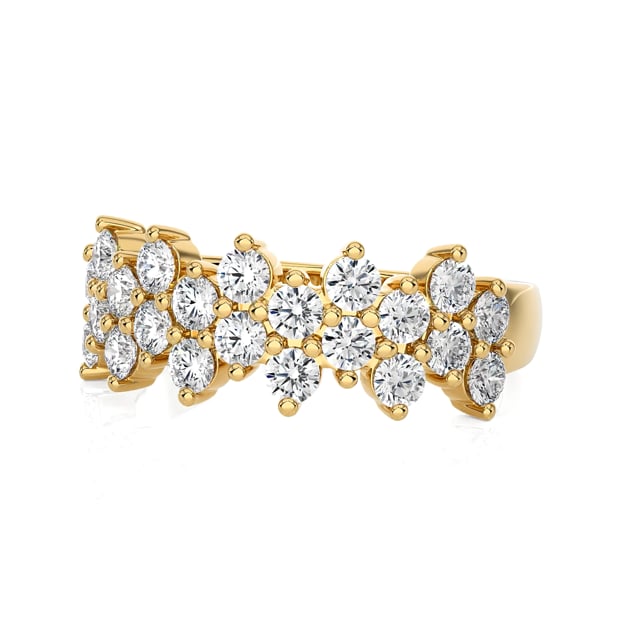 1.20 carat lab grown diamond eternity ring in yellow gold