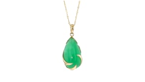 Jade Pendant in 14kt Yellow Gold