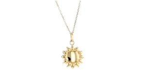 Italian 14kt Yellow Gold Puffed Sun Pendant