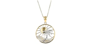 14kt Two-Tone Gold Beach Pendant