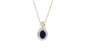 1.80 ct. t.w. Sapphire Jewelry Set with White Topaz Accents Earrings and Pendant Necklace in 18kt Gold Over Sterling
