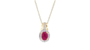 1.70 ct. t.w. Ruby Jewelry Set with White Topaz Accents Earrings and Pendant Necklace in 18kt Gold Over Sterling