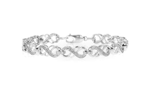45 ct. t.w. Diamond Infinity-Link Bracelet in Sterling Silver