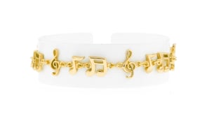 18kt Gold Over Sterling Musical Note Bracelet