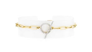 25 ct. t.w. Diamond Toggle Clasp Paper Clip Link Bracelet in 14kt Yellow Gold
