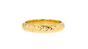 4mm 18kt Yellow Gold Diamond-Cut Ring