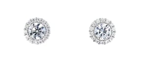 2.80 ct. t.w. CZ Jewelry Set Pendant Necklace and Stud Earrings in Sterling Silver