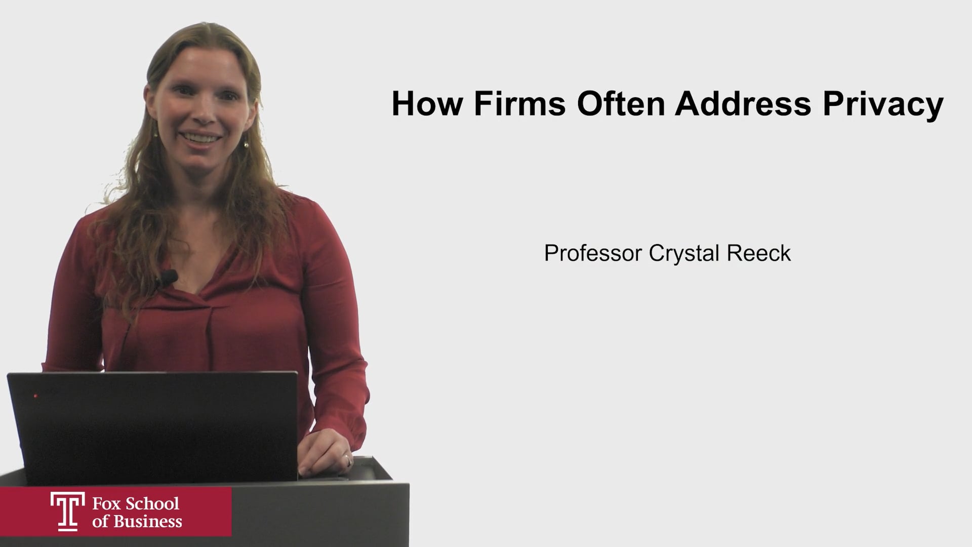Login to view How Firms Often Address Privacy