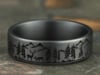 Men&rsquo;s Forest Scene Wedding Band in Gray Tantalum, 7MM