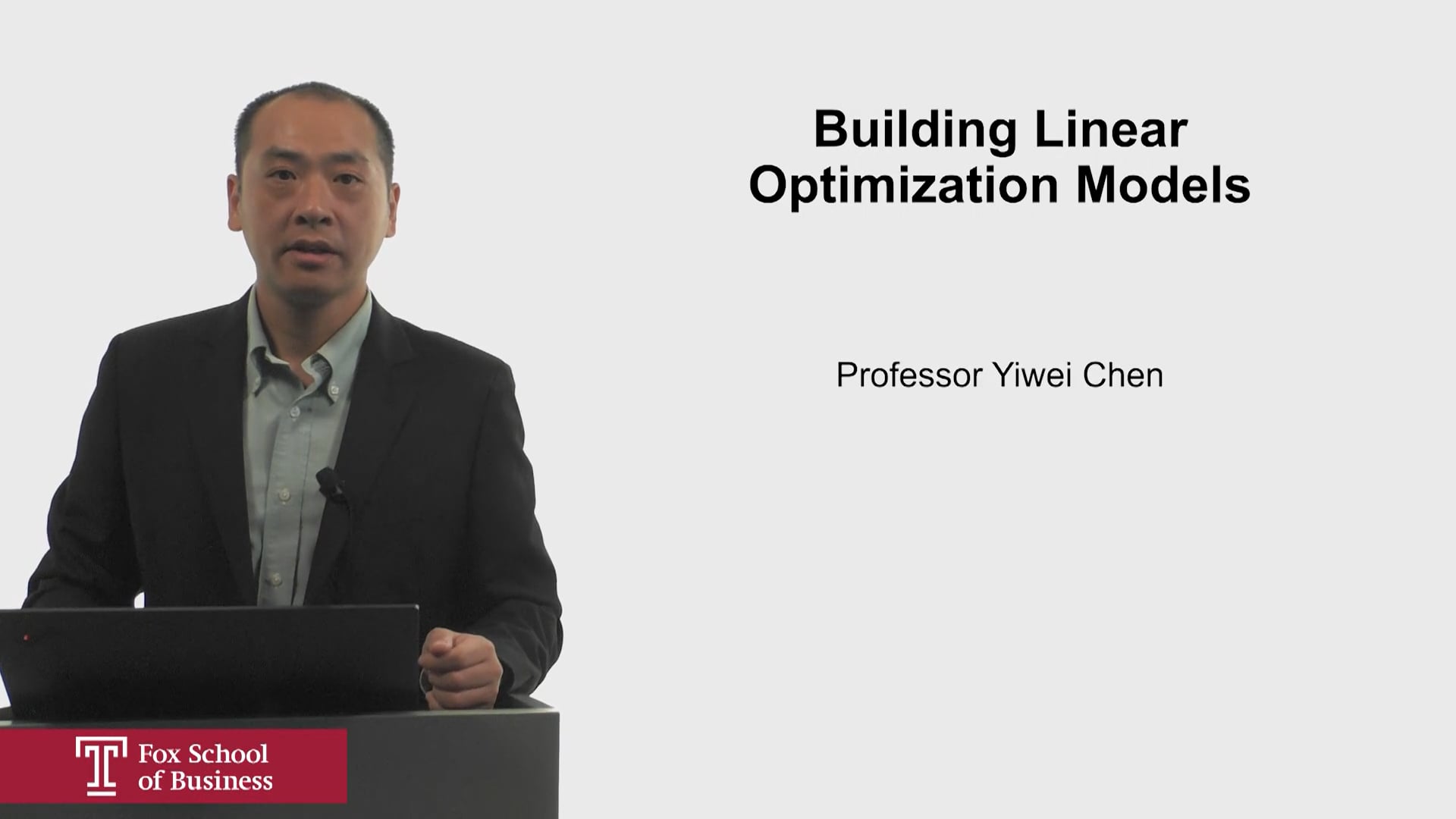 Building Linear Optimization Models