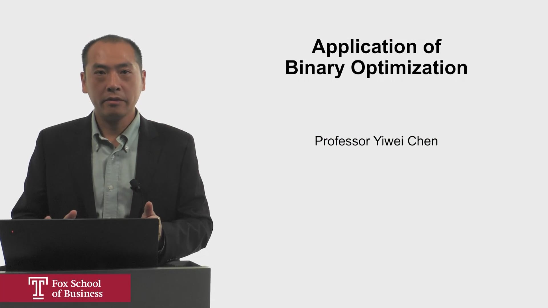 Application of Binary Optimization