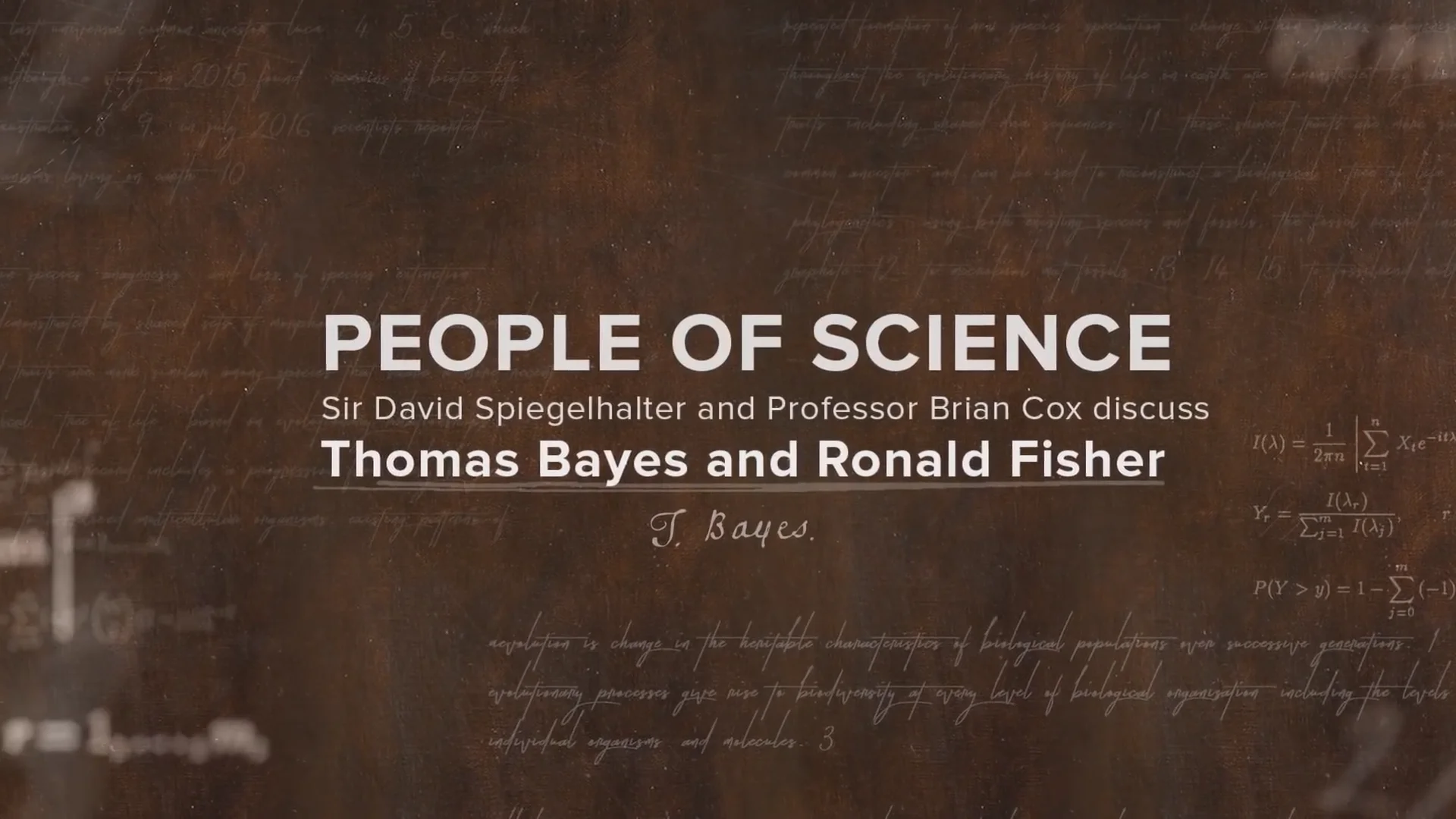 People of Science with Brian Cox - Sir David Spiegelhalter on Vimeo