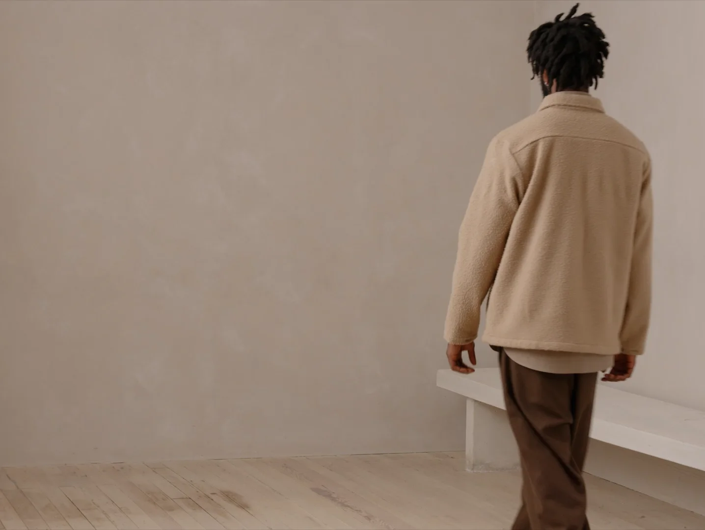 送料関税込 【NOEMOSEN】 Wood Grain Tassel Full Shirt Field Shirt - Casentino Wool, Sand – evan kinori