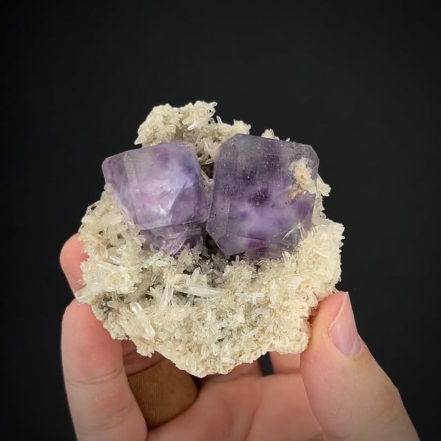 Fluorite on Quartz