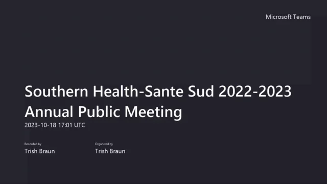 Regional Annual Reports » Southern Health-Santé Sud