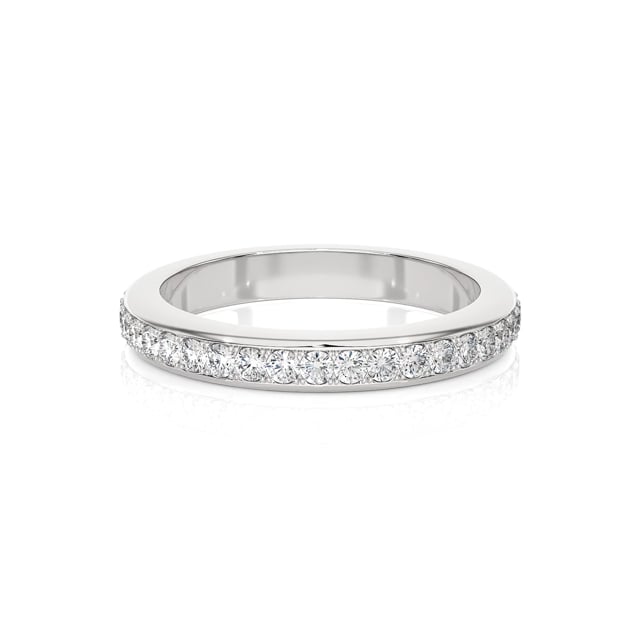 0.55 Karat Labordiamant Memoire Ring (rundherum besetzt) aus Platin