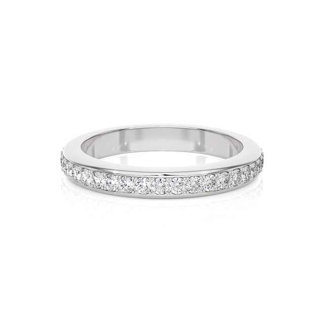 0.55 carat alliance (tour complet) en or blanc et diamants de laboratoire ronds