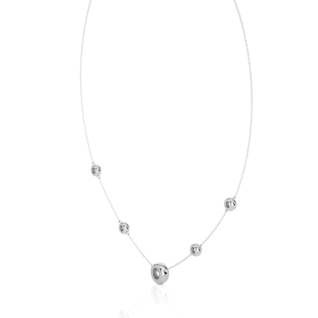 1.80 carat lab grown diamond satellite necklace in white gold