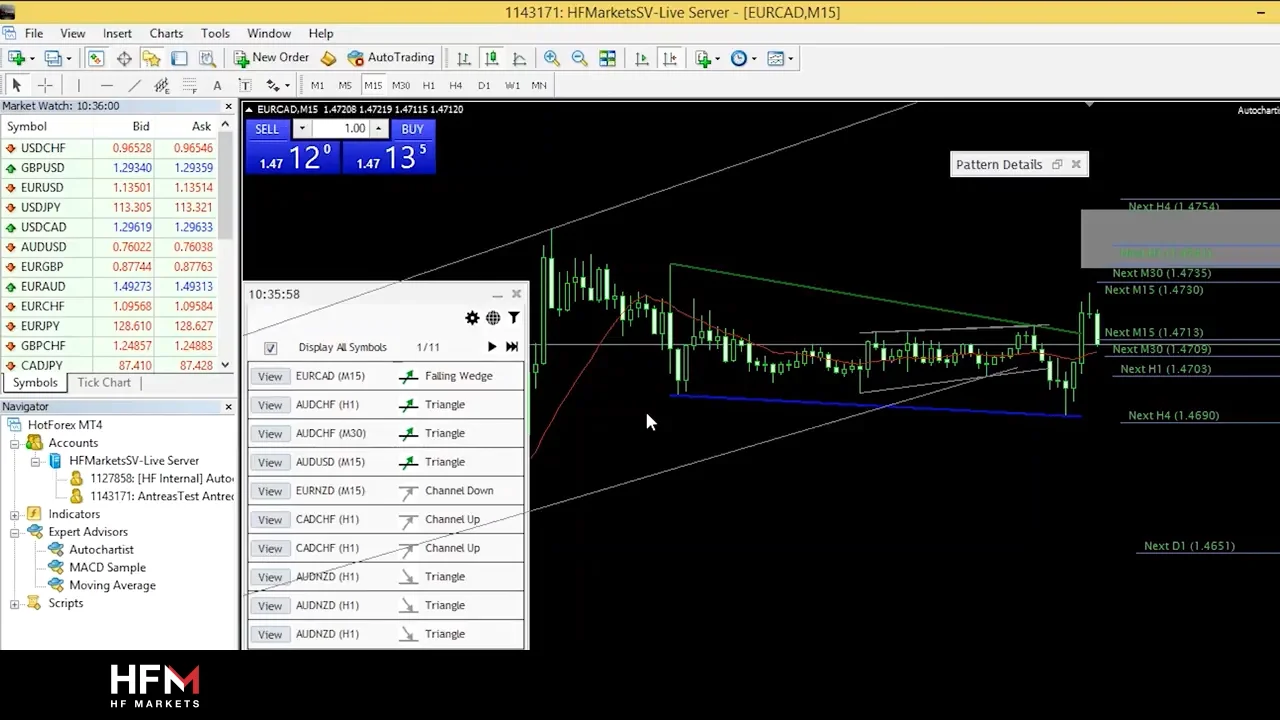 AUTOCHARTIST MARKET SCANNER NO RW - HFM
