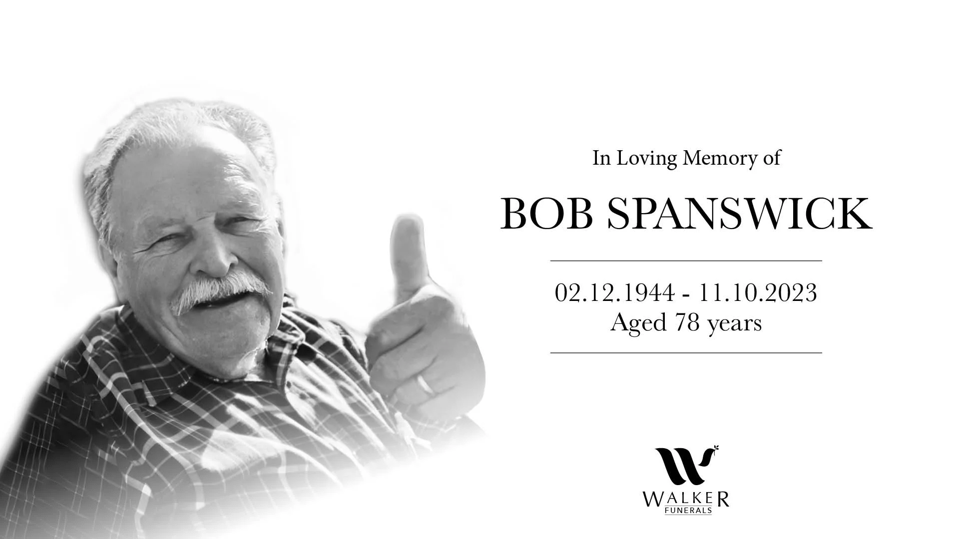 Robert B Walker Funerals Bob Spanswick on Vimeo