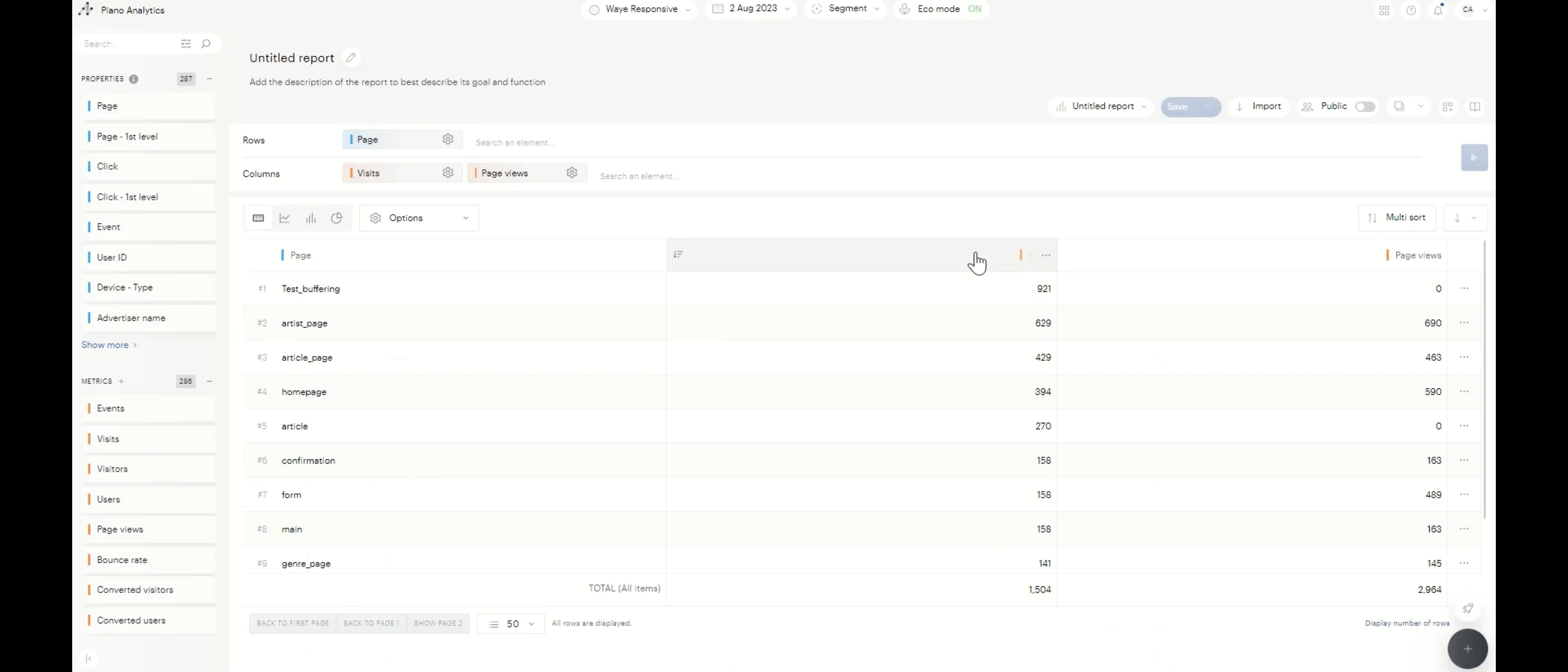 Import an API call on Vimeo